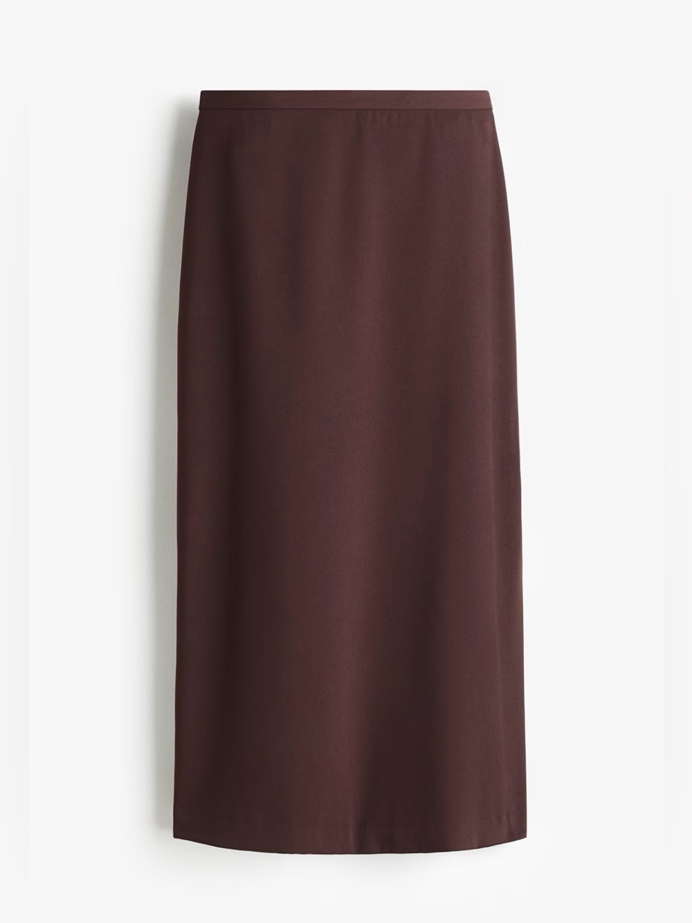 BROWN SIDE-SLIT SKIRT